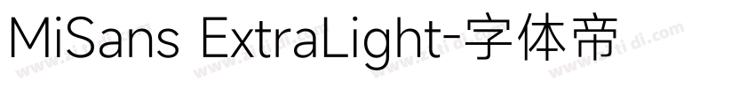 MiSans ExtraLight字体转换